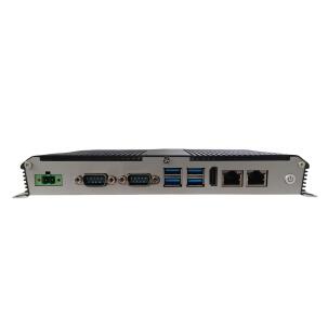 Box PC Industrial Fanless SEE-CS86-1051B com Intel Core i7-10510U, 8GB DDR4, SSD 240GB, Dual LAN, portas COM e USB para automação industrial.