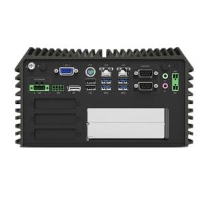 Box PC Industrial Fanless Portwell WEBS-DS1501-IDT com Intel Core Ultra 7, chipset Intel W880, 16GB DDR5, SSD 500GB, Wi-Fi, interfaces COM, RJ45 e alimentação 9–48VDC.